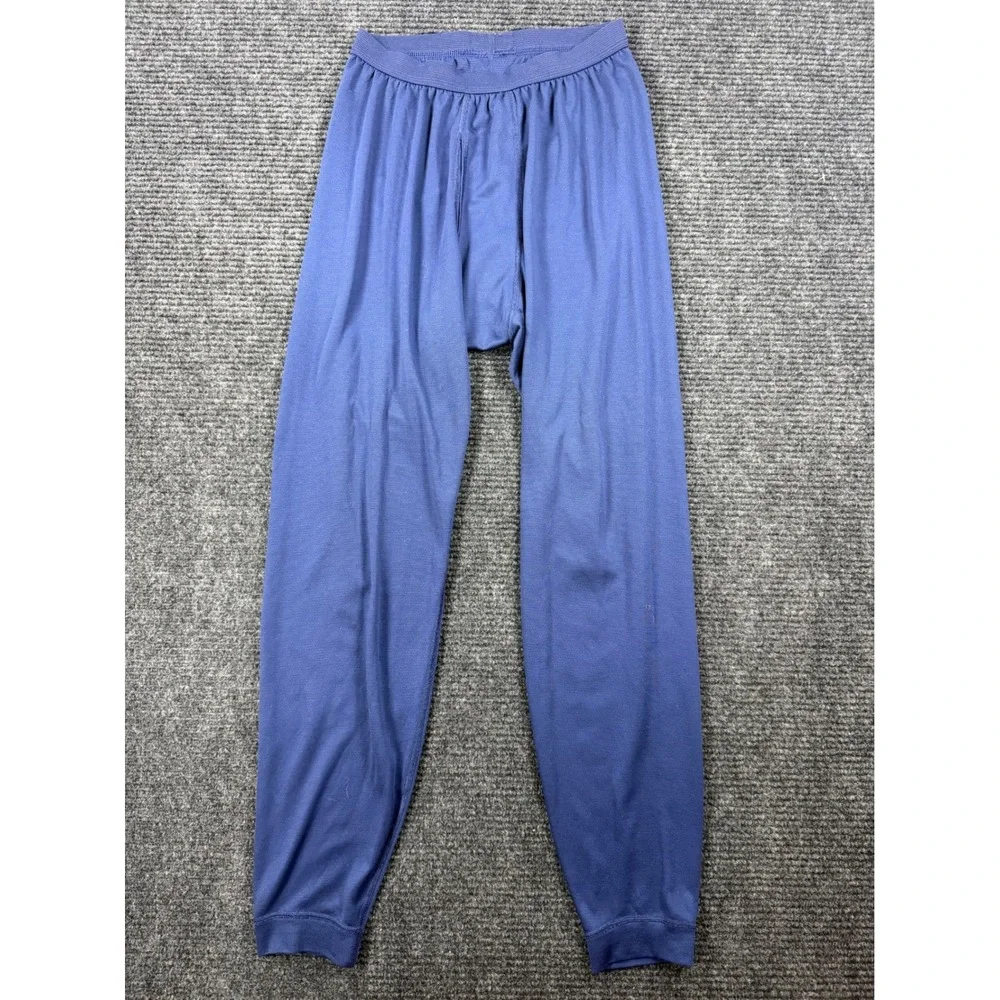 Patagonia Capilene Mens Large Blue Long Underwear Base Layer Pants Made in USA